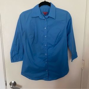 Women’s Blue Botton Down Shirt - XS Business Attire